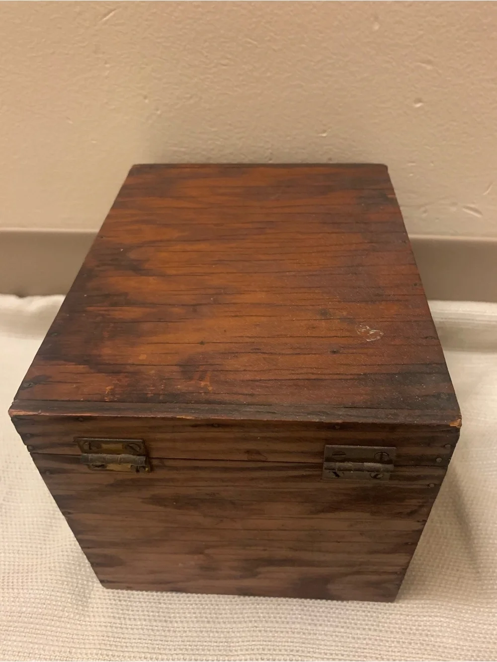 Antique Wooden Recipe/Letter Organizer Box Primitive Folk Art 8 Slots Farmhouse